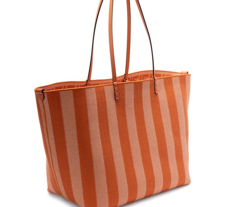 Fendi Large Roll Striped Tote Bag