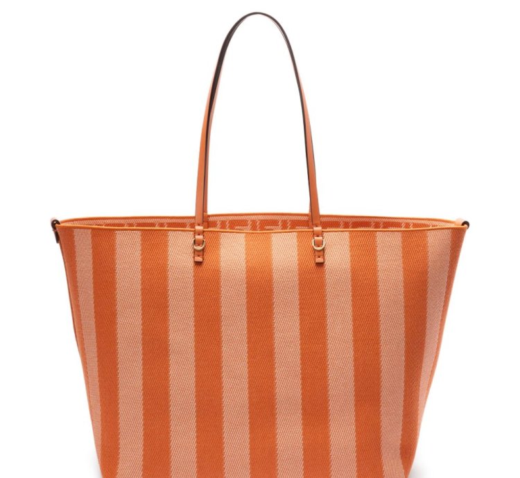 Fendi Large Roll Striped Tote Bag