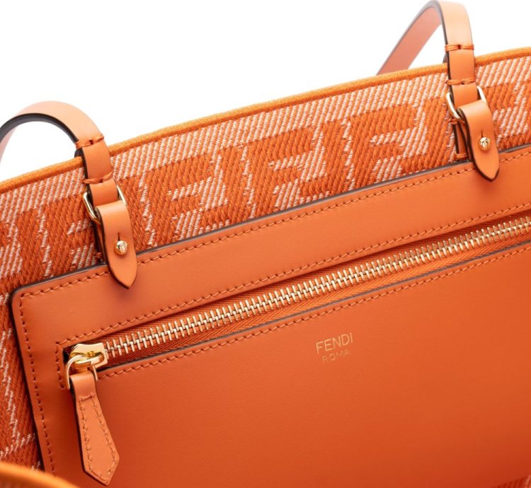 Fendi Large Roll Striped Tote Bag