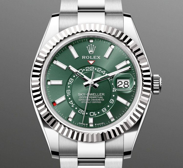Rolex Sky-dweller New 2025 336934 Green Oyster Steel 42 Mm