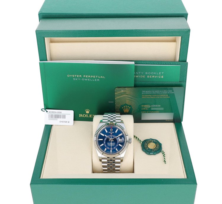 Rolex Sky-dweller New 2025 April 336934 Blue Jubilee Steel 42 Mm