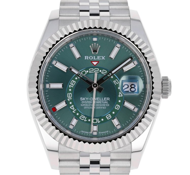 Rolex Sky-dweller New 2025 April 336934 Green Jubilee Steel 42 Mm