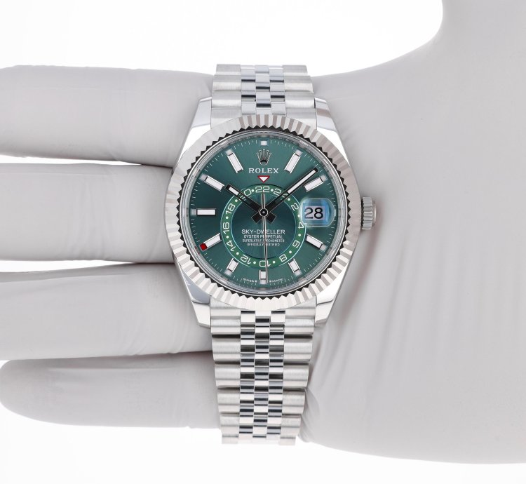 Rolex Sky-dweller New 2025 April 336934 Green Jubilee Steel 42 Mm