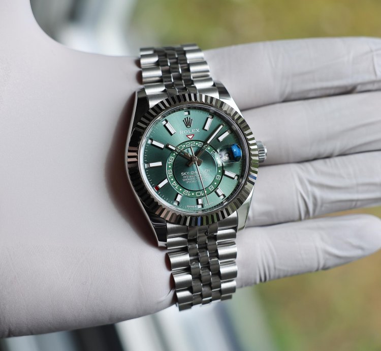 Rolex Sky-dweller New 2025 April 336934 Green Jubilee Steel 42 Mm