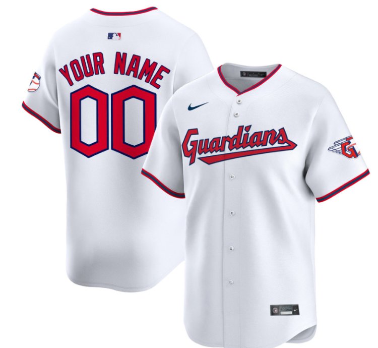 Custom Cleveland Guardians Jersey 2025 Vapor Premier Limited All Stitched White