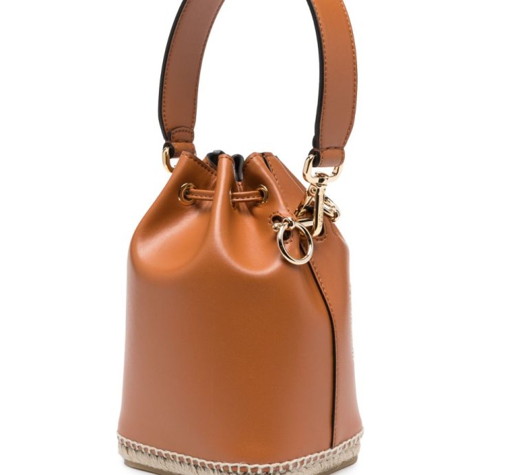 Fendi Small Mon Tresor Leather Bucket Bag