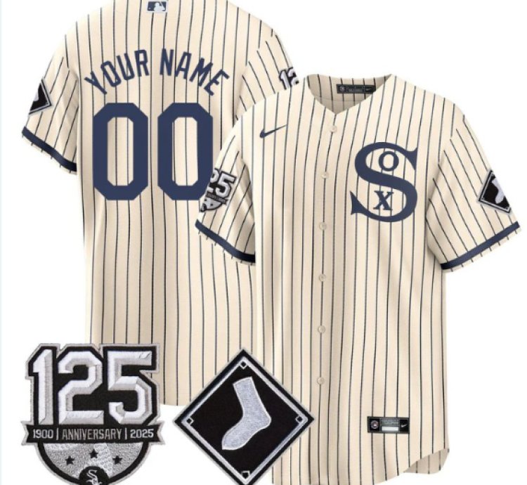 Custom Chicago White Sox Jersey Name Number 125th Anniversary Stitched Field Of Dream