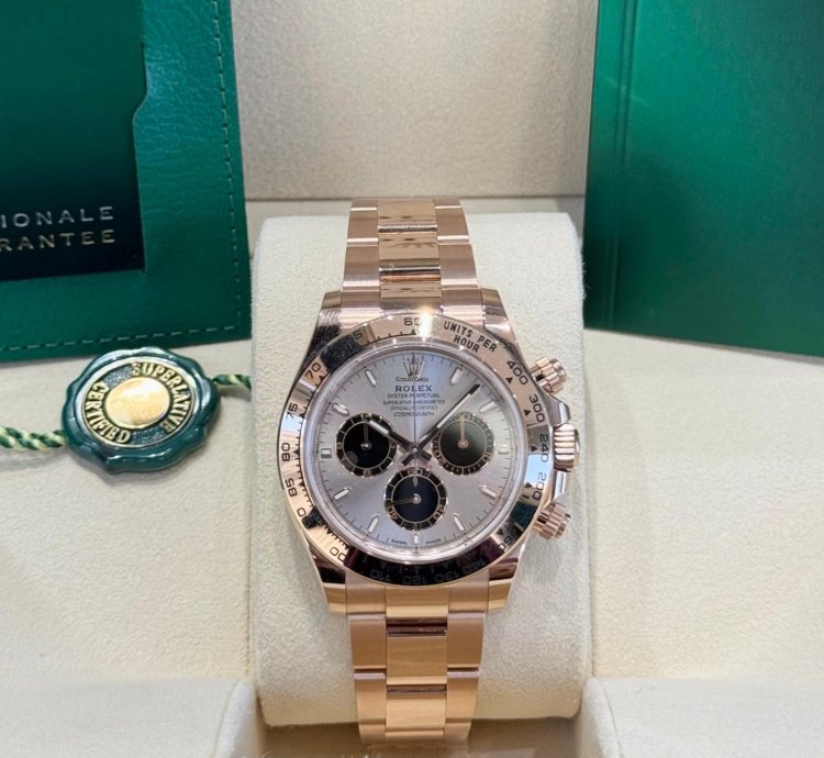 Rolex Daytona Rose Gold Sundust Black Dial 2024
