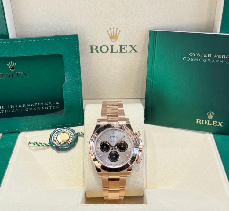 Rolex Daytona Rose Gold Sundust Black Dial 2024