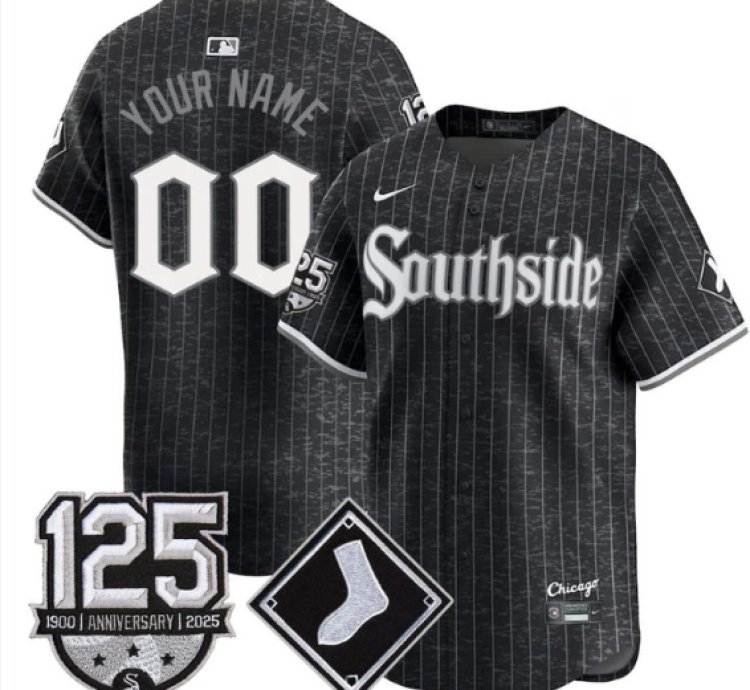 Custom Chicago White Sox Jersey Name Number 125th Anniversary Stitched City Connect