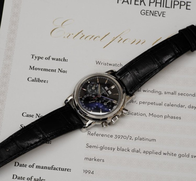 Patek Philippe Perpetual Calendar Chronograph In Platinum Ref 3970 2