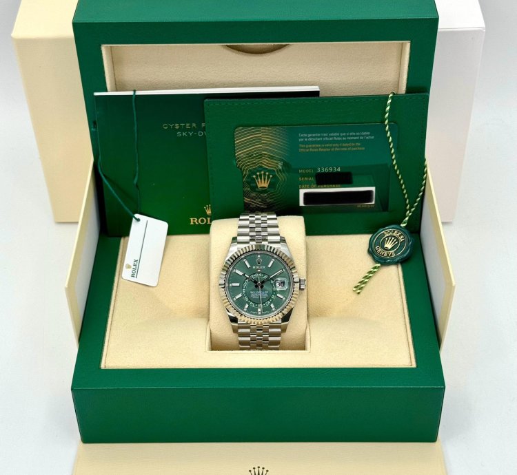 Rolex Sky-dweller New 2025 Sky-dweller 42mm 336934 Jubilee Green Dial