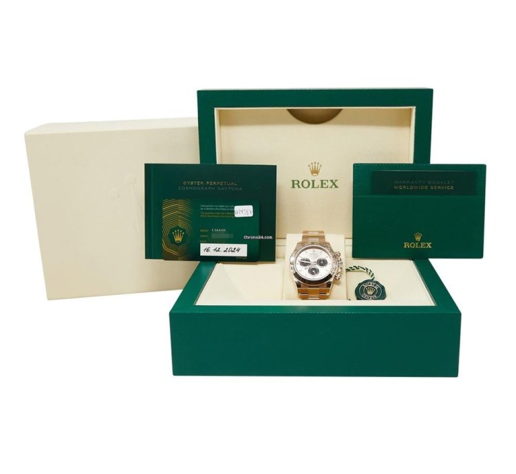Rolex Daytona Rose Gold Sundust Dial On Oyster Bracelet Complete Set Like New 2024