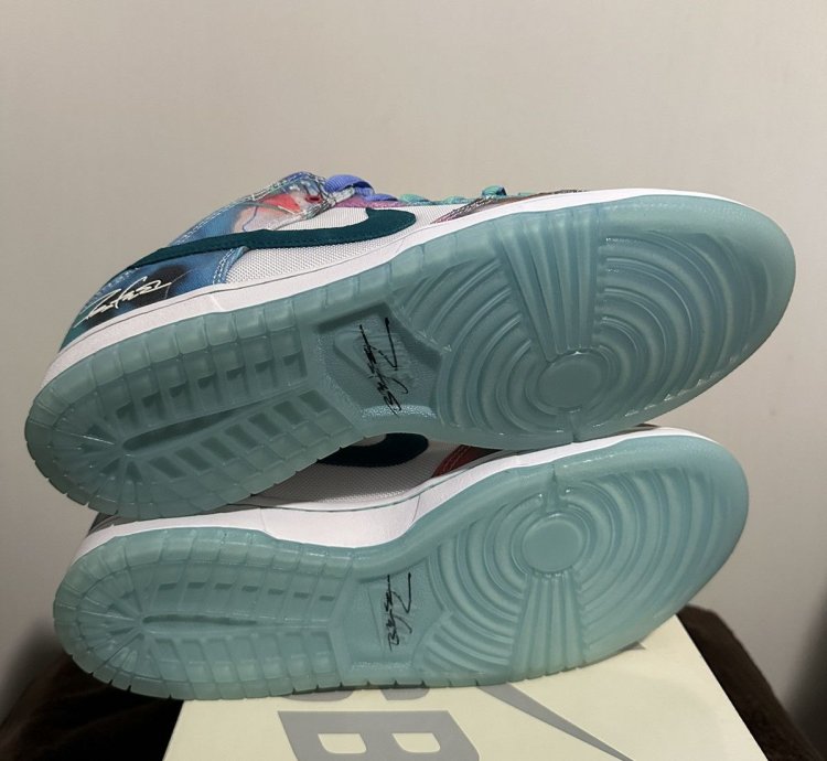Nike Sb Dunk Low Og Qs Futura Laboratories Bleached Aqua