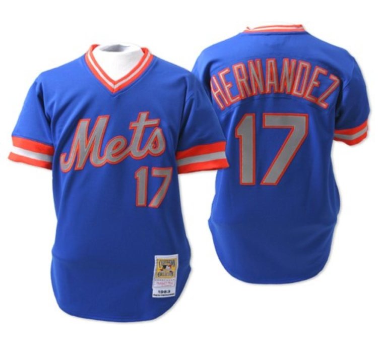 New York Mets Keith Hernandez Blue 1983 Throwback Pullover Jersey