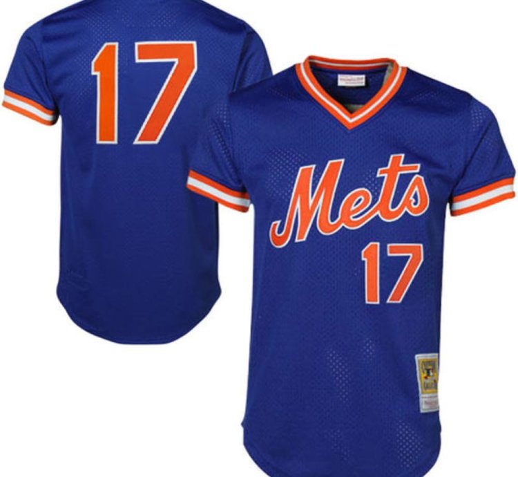New York Mets Keith Hernandez Blue Throwback Mesh Pullover Jersey