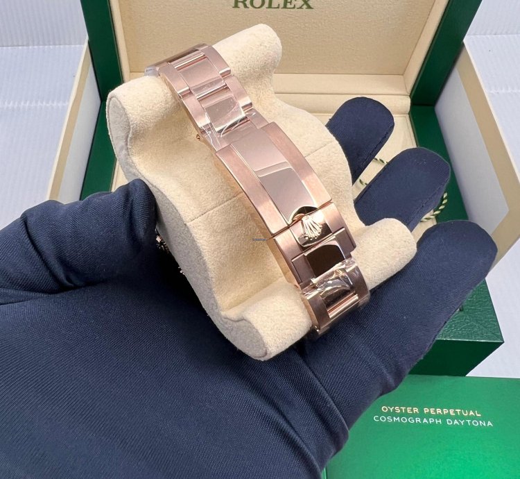 Rolex Daytona Rose Meteorite Dial Complete Set Rose Gold 18k Daytona On Bracelet