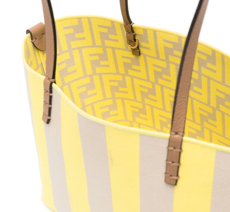 Fendi Small Roll Cotton Tote Bag