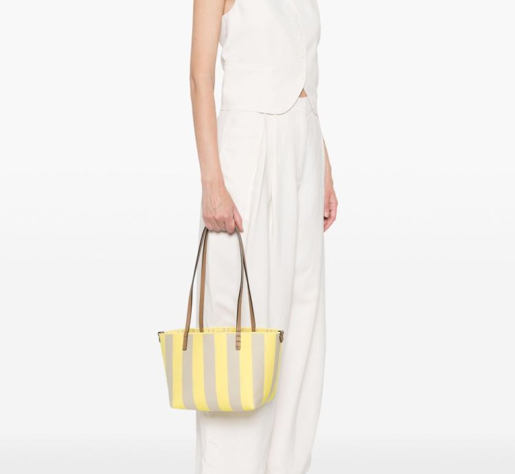 Fendi Small Roll Cotton Tote Bag