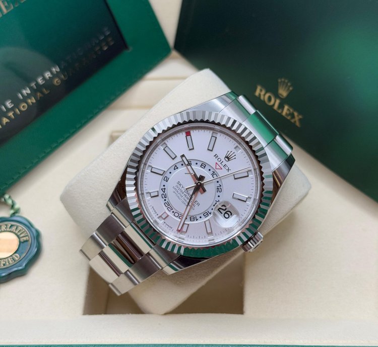 Rolex Sky-dweller New 2025 White Index Dial Stainless Steel Oyster Bracelet