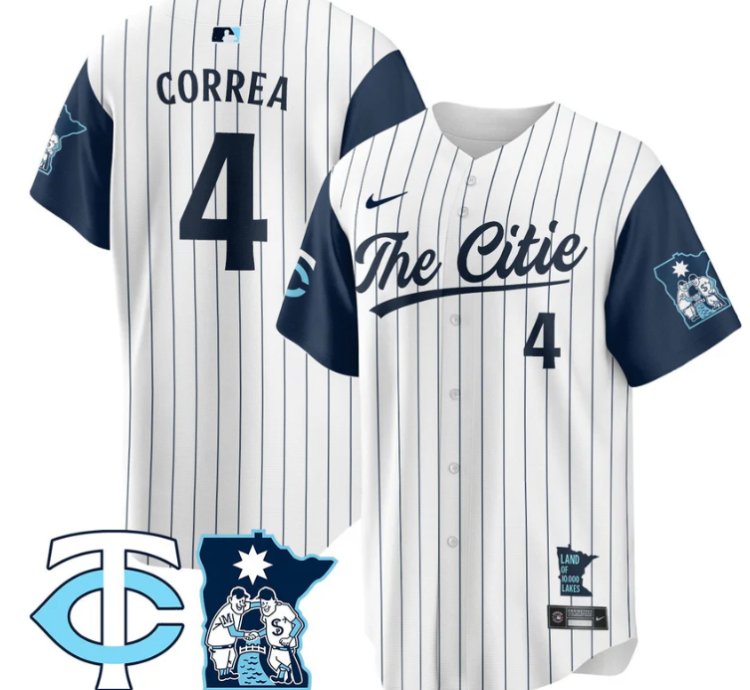 Carlos Correa Jersey 4 Minnesota Twins 2025 City Connect Concept Stitched White