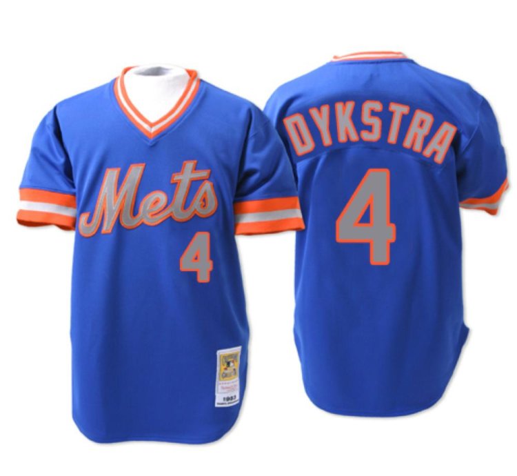 New York Mets Lenny Dykstra Blue 1983 Throwback Pullover Jersey