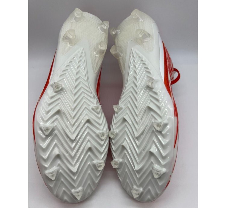 Adidas Adizero Football Cleats Orange White Men Size 12 5