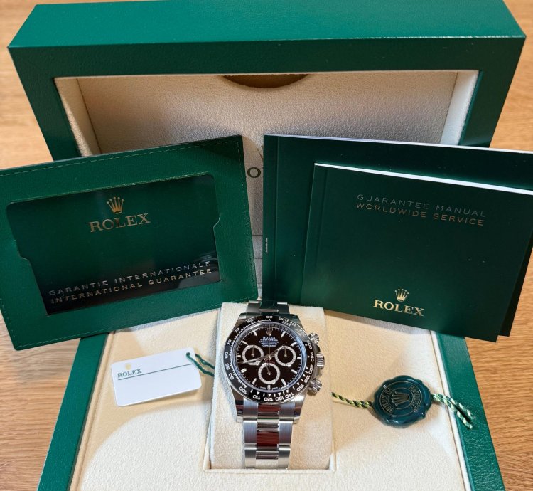 Rolex Daytona Schwarz - 2024 - Lc100 - Neu Ungetragen - Fullset
