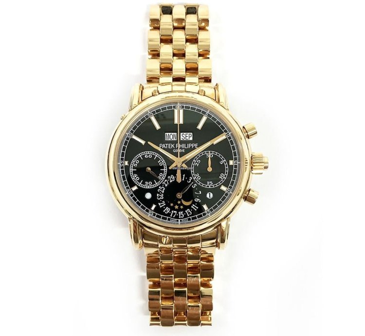 Patek Philippe Perpetual Calendar Chronograph Rose Gold Black Dial 5204 1r-001