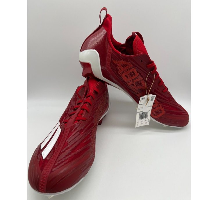 Adidas Adizero Football Cleats Red White Gw5058 Size 14
