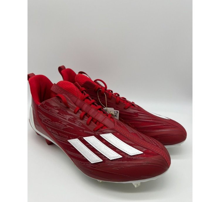 Adidas Adizero Football Cleats Red White Gw5058 Size 14