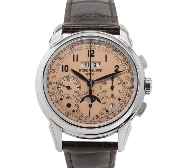 Patek Philippe Perpetual Calendar Chronograph Salmon Platinum 5270p-001 - Ats-w007979