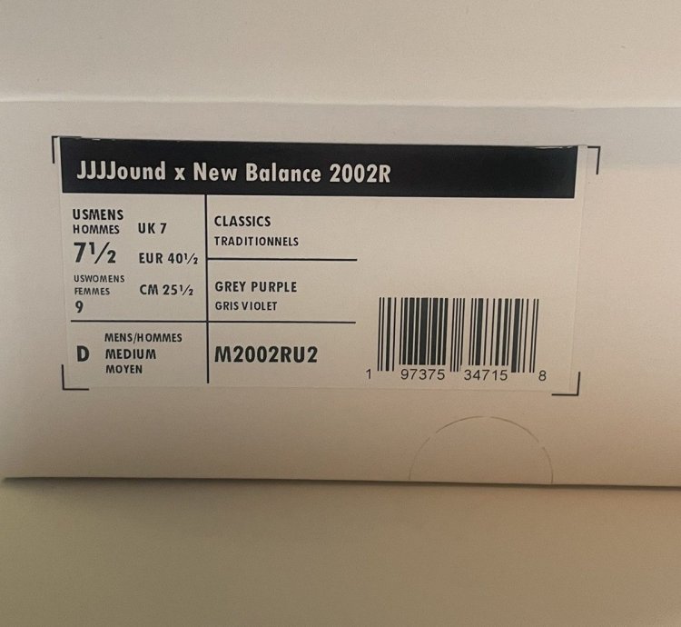 Jjjjound New Balance 2002r Storm Blue Size 7 5m 9w
