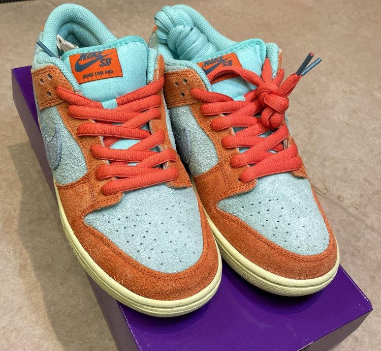 Nike Sb Dunk Low Orange Noise Aqua Emerald Rise