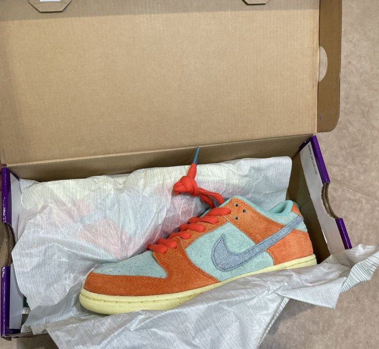 Nike Sb Dunk Low Orange Noise Aqua Emerald Rise