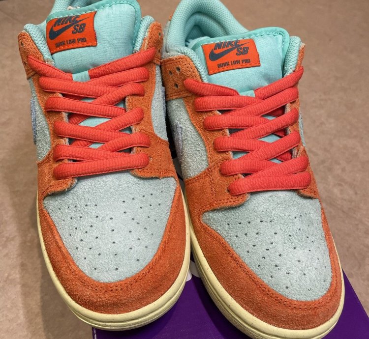 Nike Sb Dunk Low Orange Noise Aqua Emerald Rise