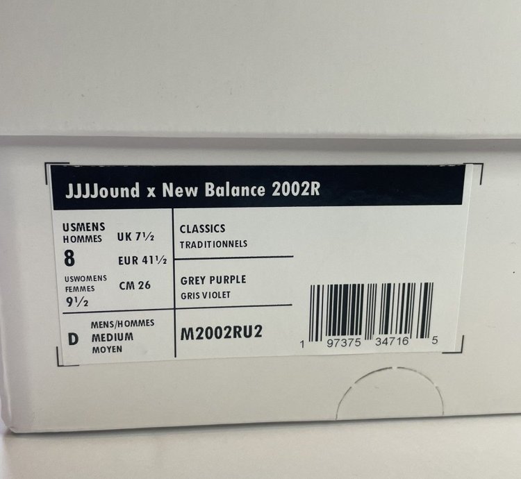 Jjjjound New Balance 2002r Storm Blue Size 8m 9 5w