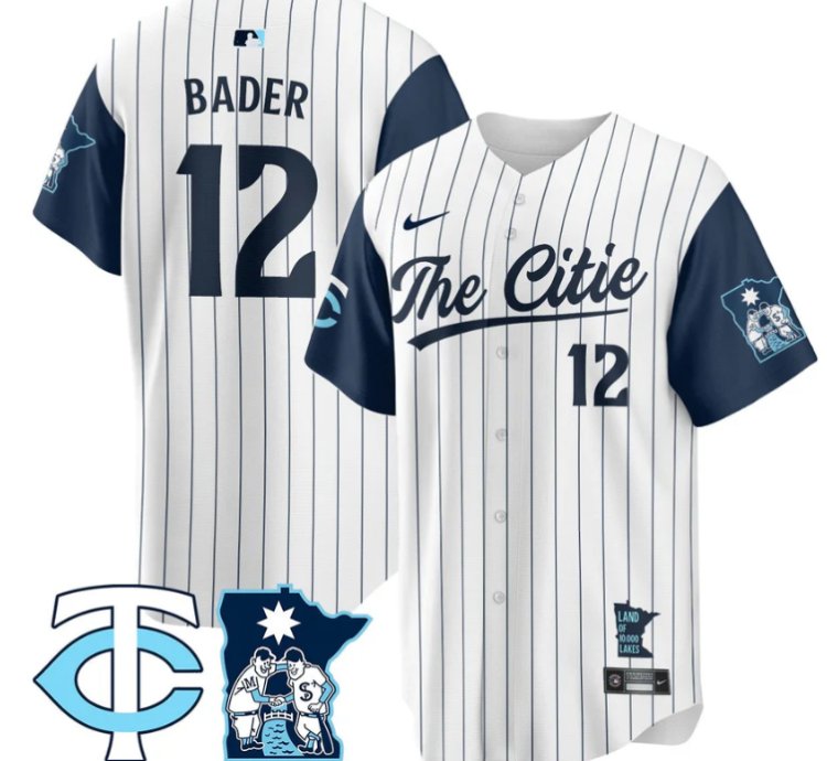 Harrison Bader Jersey 12 Minnesota Twins 2025 City Connect Concept Stitched White