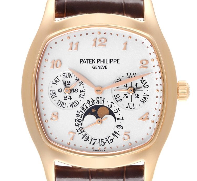 Patek Philippe Perpetual Calendar Complications Perpetual Calendar Rose Gold Watch 5940 Box Papers