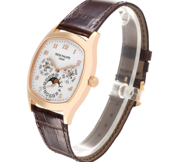 Patek Philippe Perpetual Calendar Complications Perpetual Calendar Rose Gold Watch 5940 Box Papers