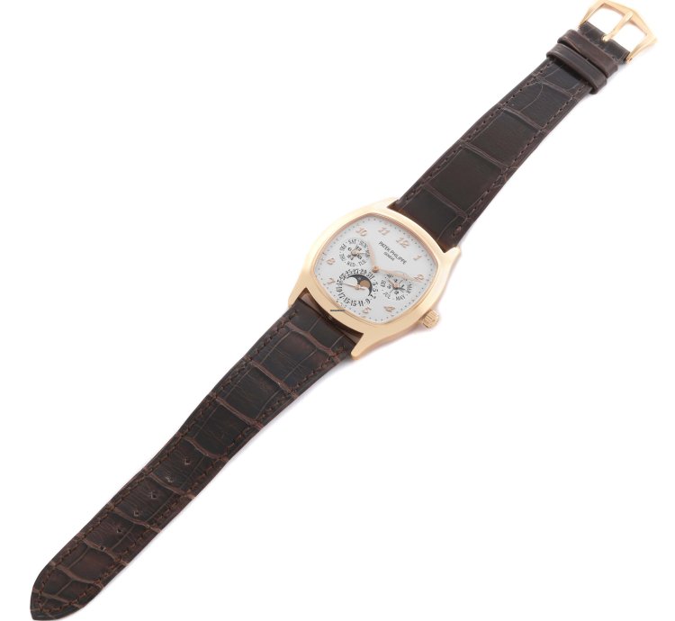 Patek Philippe Perpetual Calendar Complications Perpetual Calendar Rose Gold Watch 5940 Box Papers