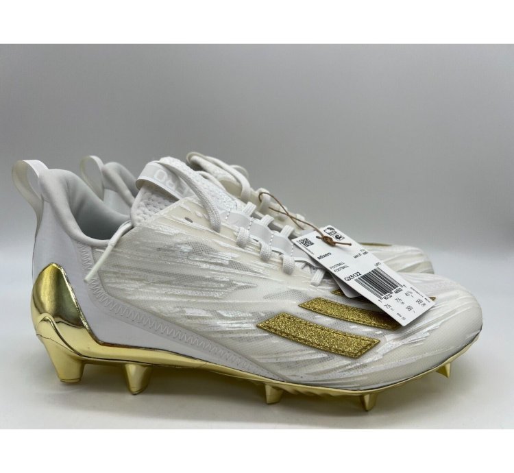 Adidas Adizero White Gold Football Cleats Gx5122 Men Sz 8
