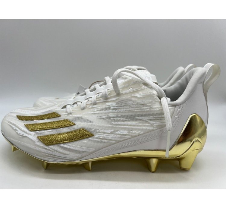 Adidas Adizero White Gold Football Cleats Gx5122 Men Sz 8