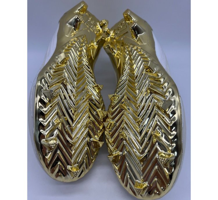Adidas Adizero White Gold Football Cleats Gx5122 Men Sz 8