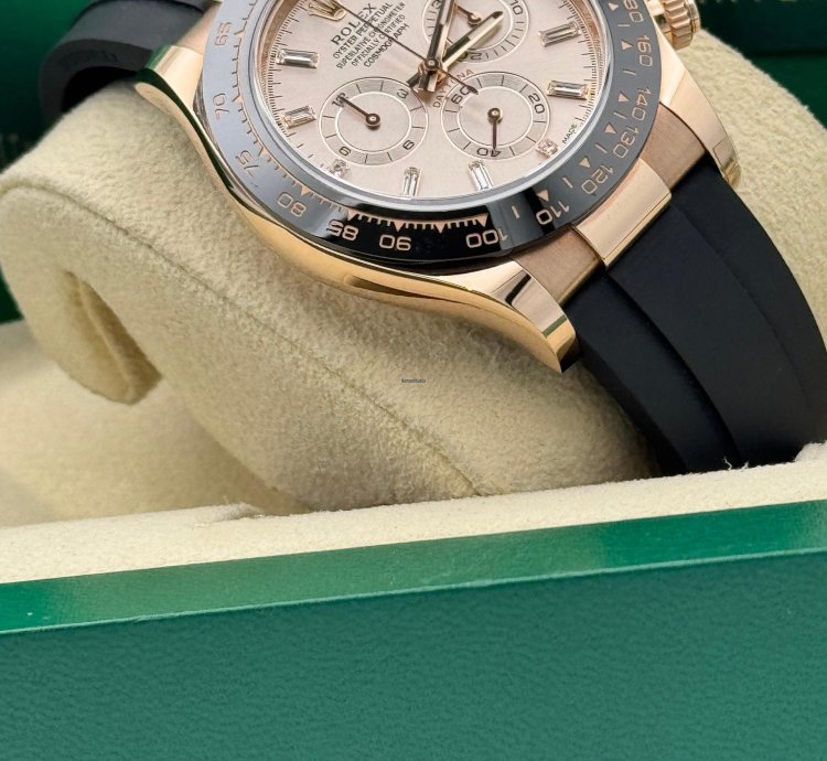 Rolex Daytona Silver Sundust Baguette 2022 Unworn Full Set