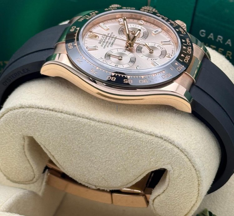 Rolex Daytona Silver Sundust Baguette 2022 Unworn Full Set