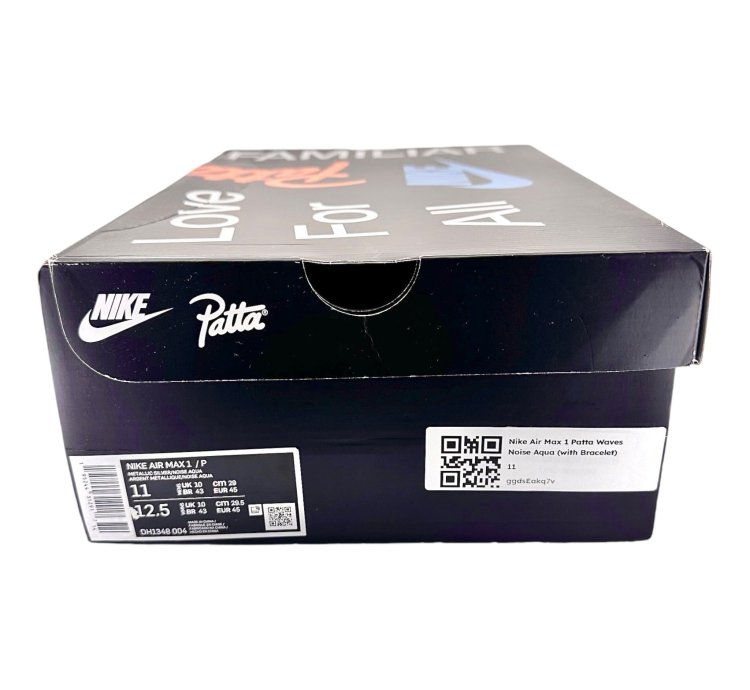 Air Max 1 Patta Waves Noise Aqua with Bracelet