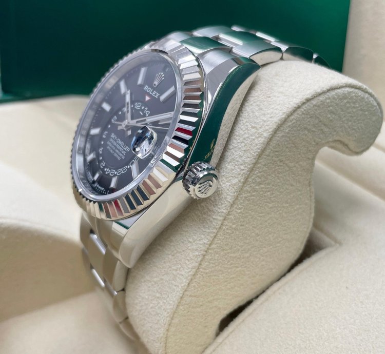 Rolex Sky-dweller New Complete 336934 Sky-dweller Black Dial Stainless Steel 42mm Oyster Bracelet
