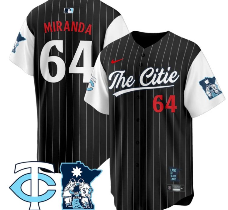 Jose Miranda Jersey 64 Minnesota Twins 2025 City Connect Concept Stitched Black