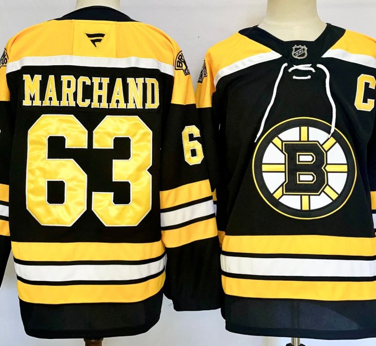 Mens Brad Marchand Jersey 63 Boston Bruins Home Breakaway Black Stitched